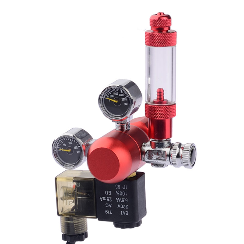 ST-03-1 Akvaryum CO2 Solenoid Valf Çift Kabarcık Sayacı Regülatörü